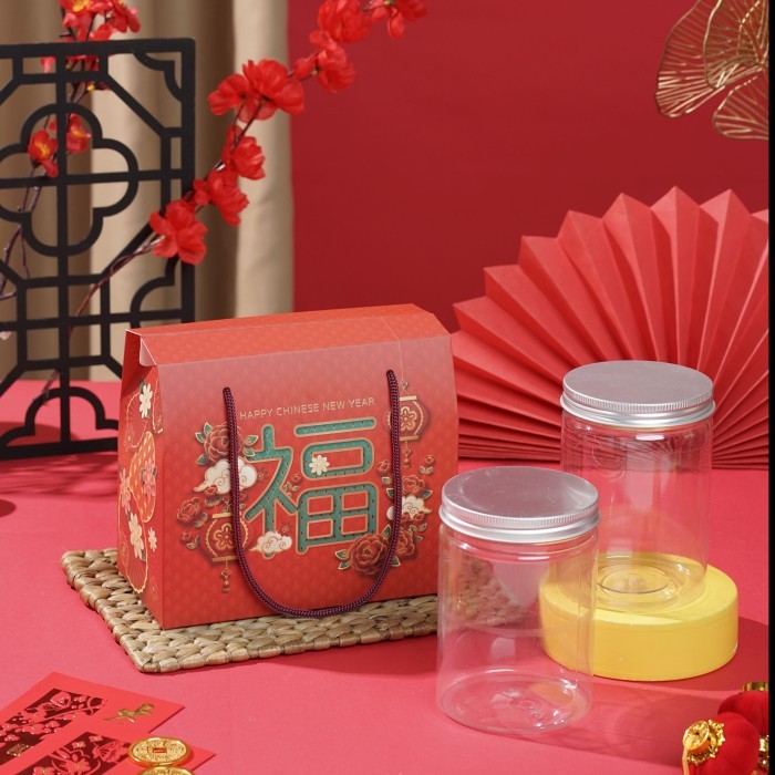 

Fastpack | 10Pcs Gable Box Imlek 2 Jar uk 19x10x13 cm - Red Rose