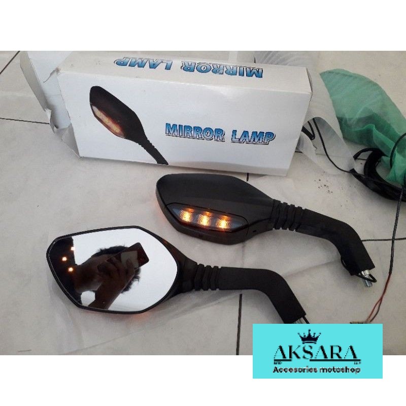 (BISA COD) Kaca Spion LED Honda Pcx 160 Aksesoris Resmi Astra Sepasang Kanan Kiri