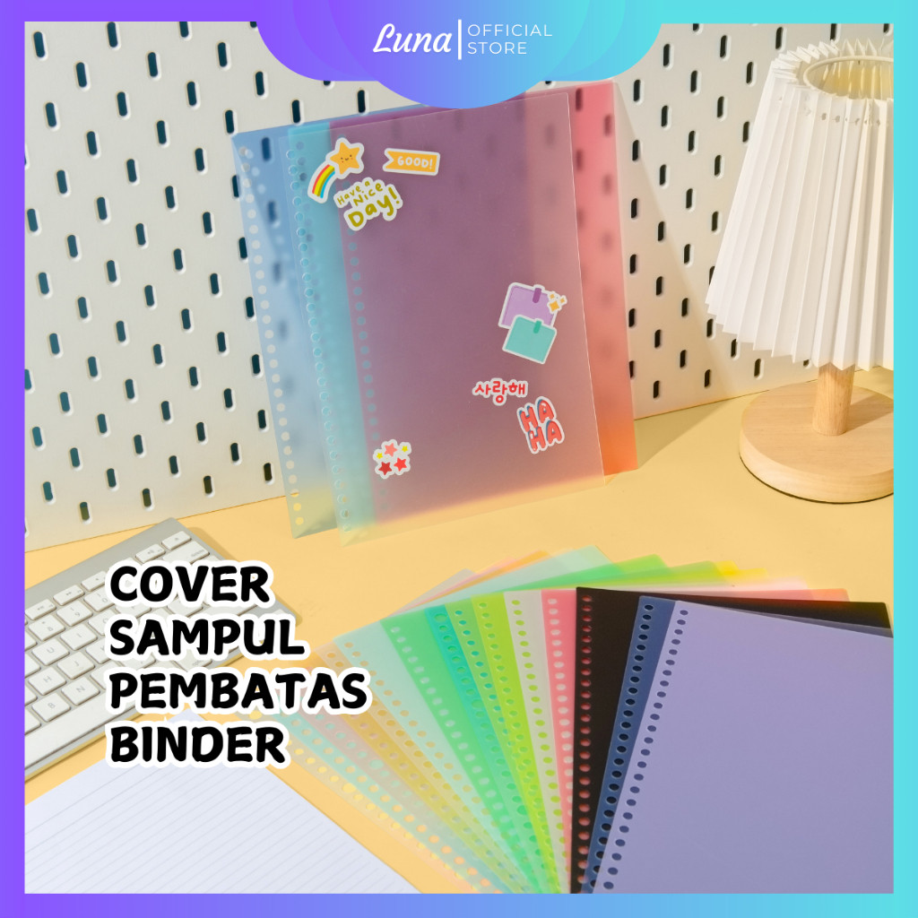 

Cover Sampul Loose Leaf Transparan A5 B5 A4 DIY Sampul Binder Cover Aesthetic