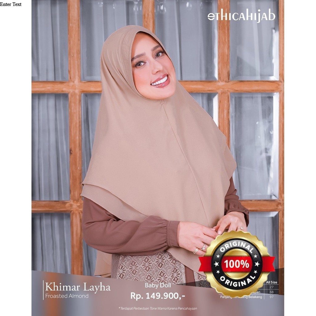 Ethica Khimar Layha Bergo Ibu / Wanita Dewasa Model Syar'i Original by Ethica Inara28Collection