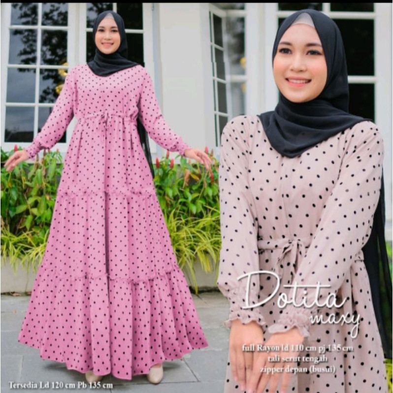 [HOT NEW] GAMIS POLKADOT ll GAMIS MOTIF POLKADOT