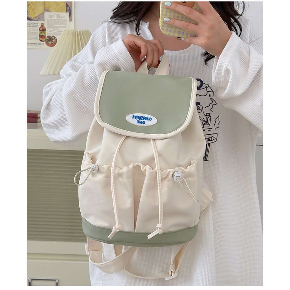 PUT C - Tas ransel sekolah korea tas aesthetic korean style sekolah tas ransel lucu korean style tas