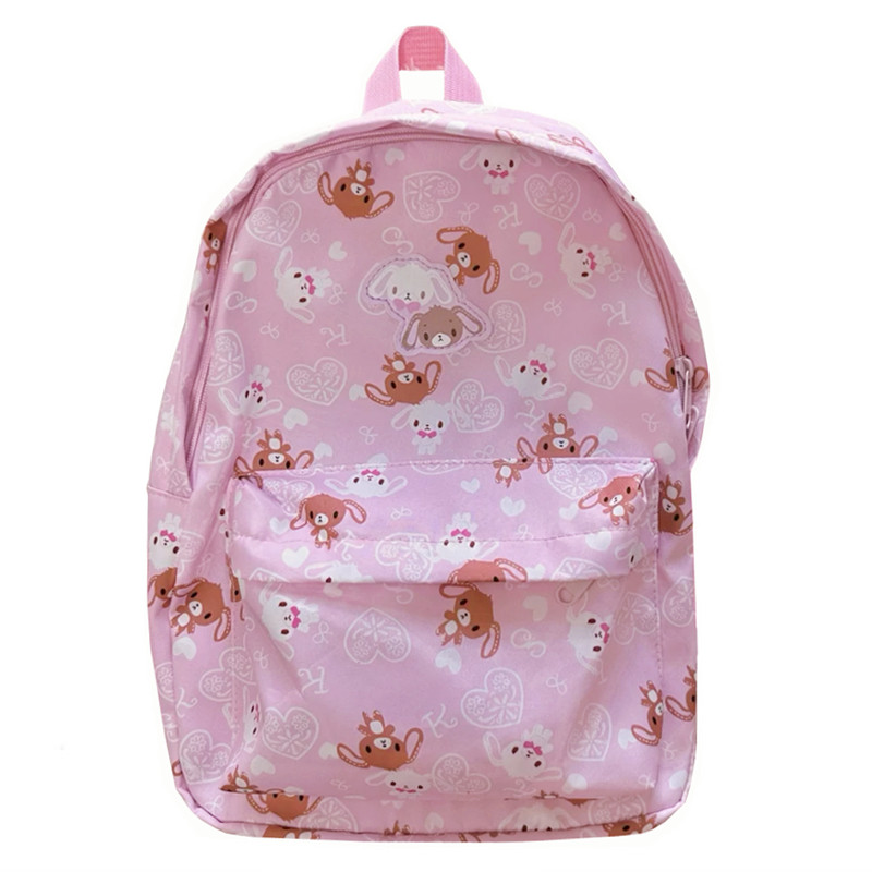Sugarbunnies Backpack School Bags for Girls Cartoon Bunny Kawaii Cute Pink School Backpack Back Pack