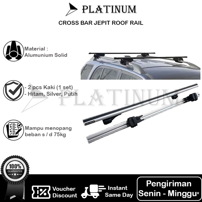 SALE CROSS BAR KAKI JEPIT ROOF RAIL MOBIL DAIHATSU TERIOS LAMA PLATINUM TERBARU