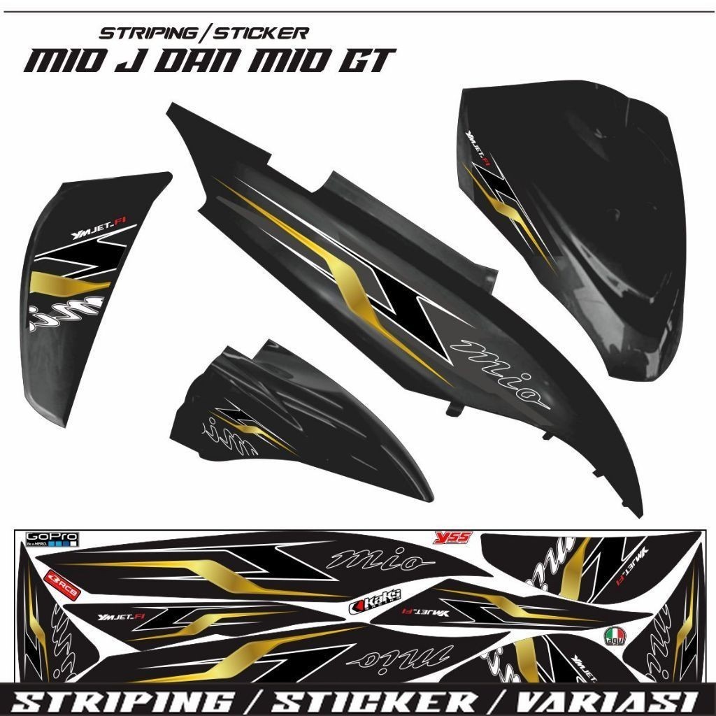 STRIPING MIO GT / MIO J VARIASI MOTIF BARU / STIKER MIO J MOTIP ELEGAN STIKER VARIASI