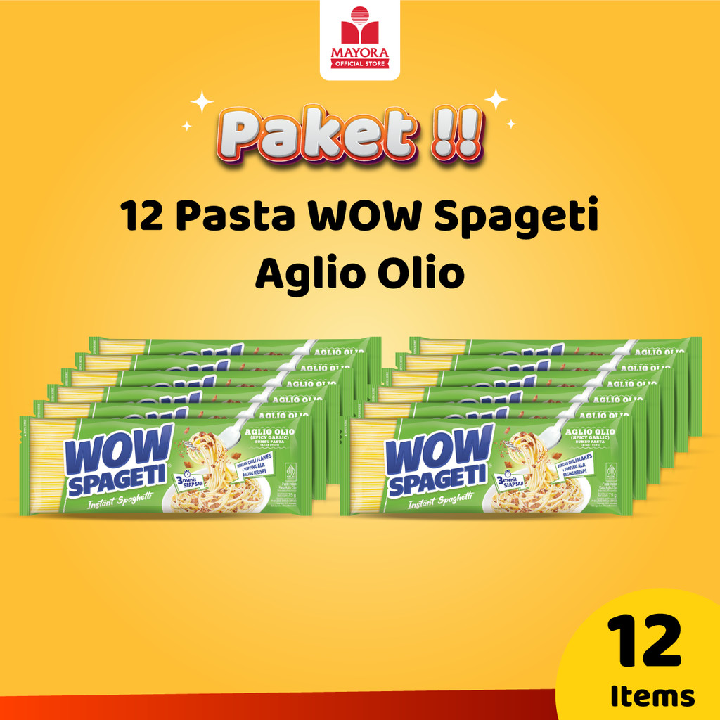 

PAKET 12 Pasta WOW Spageti Aglio Olio