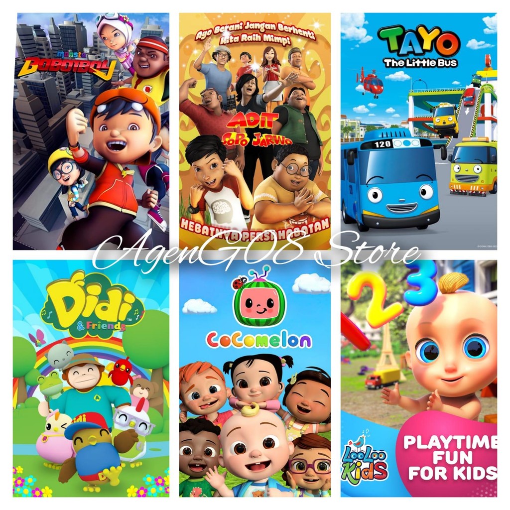 Flashdisk Sandisk 32Gb isi Video Film & Lagu Anak Edukasi Bonus 2 Otg