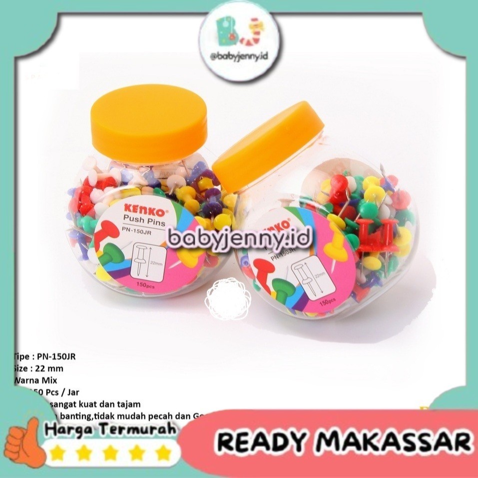 

[Babyjenny.id] J348 KENKO - Push Pin PN-150JR - Drum Jarum Mading Jarum Kertas Pin Mading