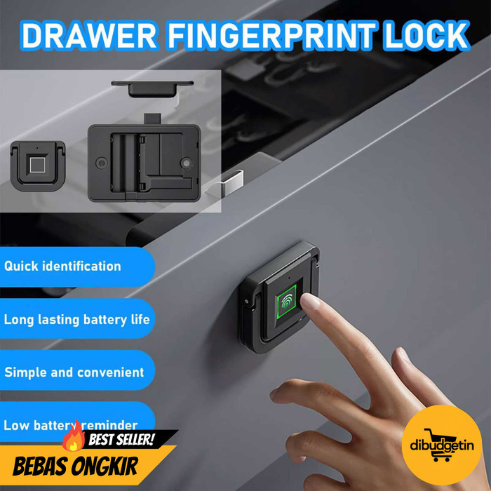 

Kunci Lemari Sidik Jari Fingerprint Smart Cabinet Lock USB Type C - F007