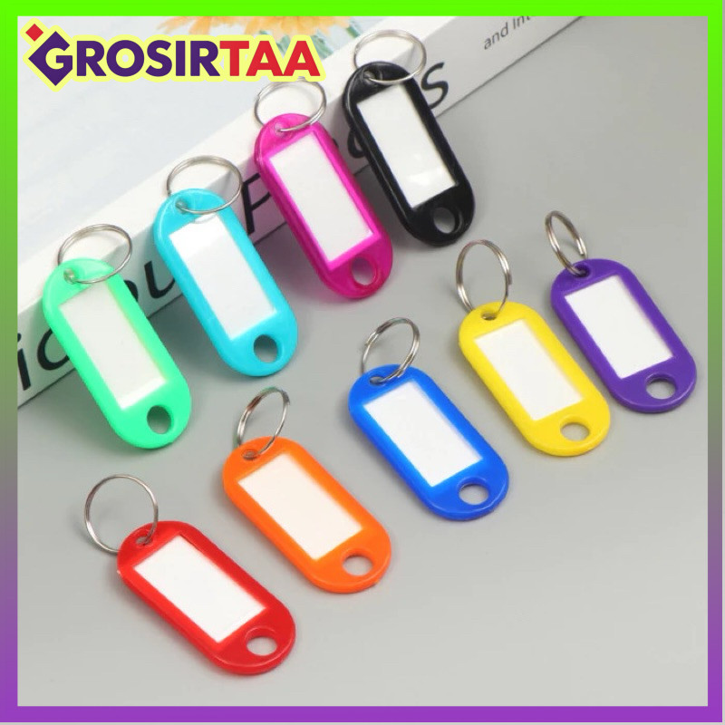 

COD Makassar Tag Gantungan Kunci Label Nama / Keychain Ring Name Tag / Gantungan Kunci Plastik Label Nama / Ganci Name Tag Simple GROSIRTAA