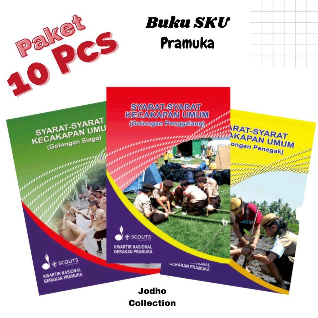 

(10 Pcs) Buku SKU Pramuka, Syarat Kecakapan Umum Books