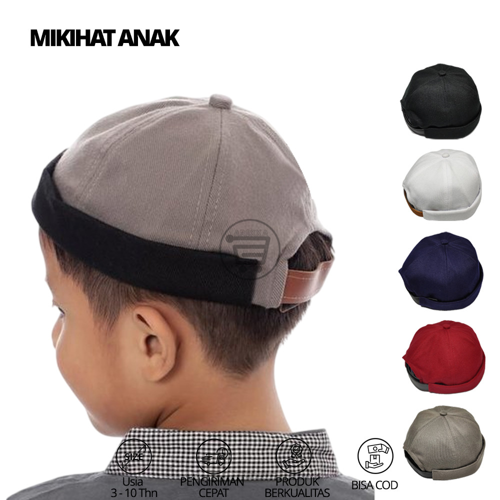 Topi Peci anak mikihat miki hat anak Laki Laki Model UAS 3 - 10 Tahun