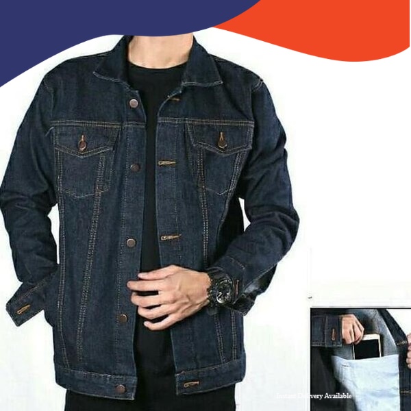JAKET JEANS GARMENT PRIA-JAKET DENIM-JAKET DENIM MURAH-JAKET DENIM KEREN-JAKET HITAM-JAKET HITAM KER