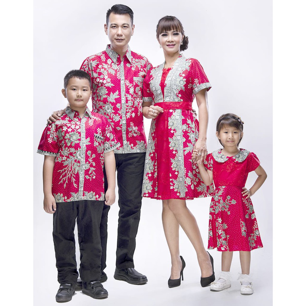 Batik Couple / Batik Couple Keluarga / Batik Keluarga /Batik Jumbo /Batik Couple KD Melati Merah