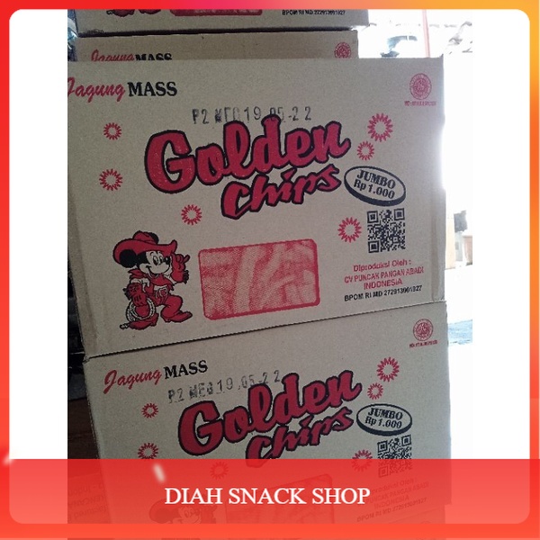 

Golden chip Viral Berhadiah 1 Karton isi 6 Renceng
