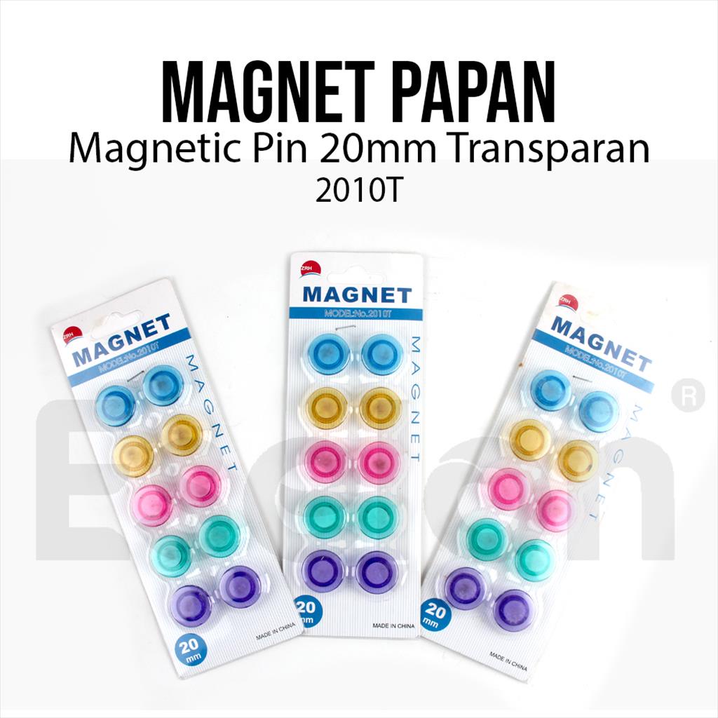 

10pcs Pin Papan Magnet 20mm / Magnetic Pin Pastel Transparant 2010T
