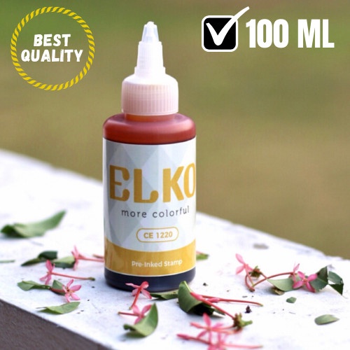 

Best Seller Tinta Stempel Flash Warna Kuning Waterproof ELKO 100 ML Untuk Kertas