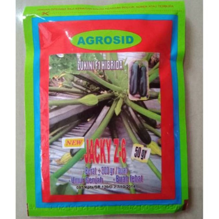 Benih Zukini JACKY Z-6 isi 50 gram Bibit Timun Jepang Jeki Jaki Z6 Agrosid