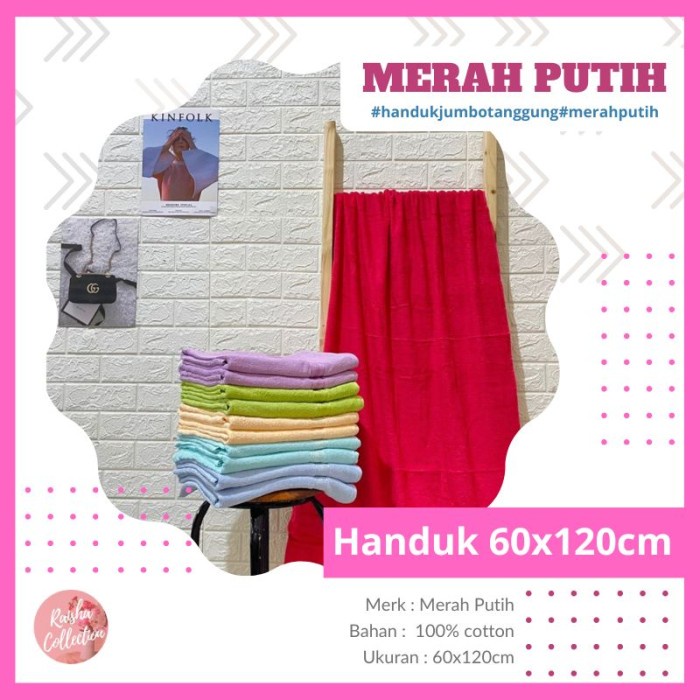 RAISHACOLLECTION HANDUK MERAH PUTIH UK.60x120 - Kuning