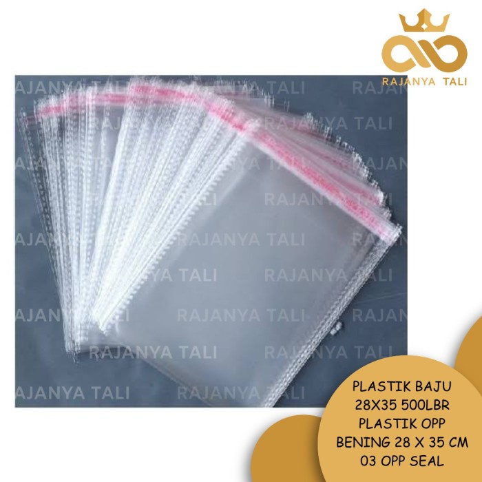 PLASTIK BAJU 28X35 500LBR PLASTIK OPP BENING 28 X 35 CM 03 OPP SEAL