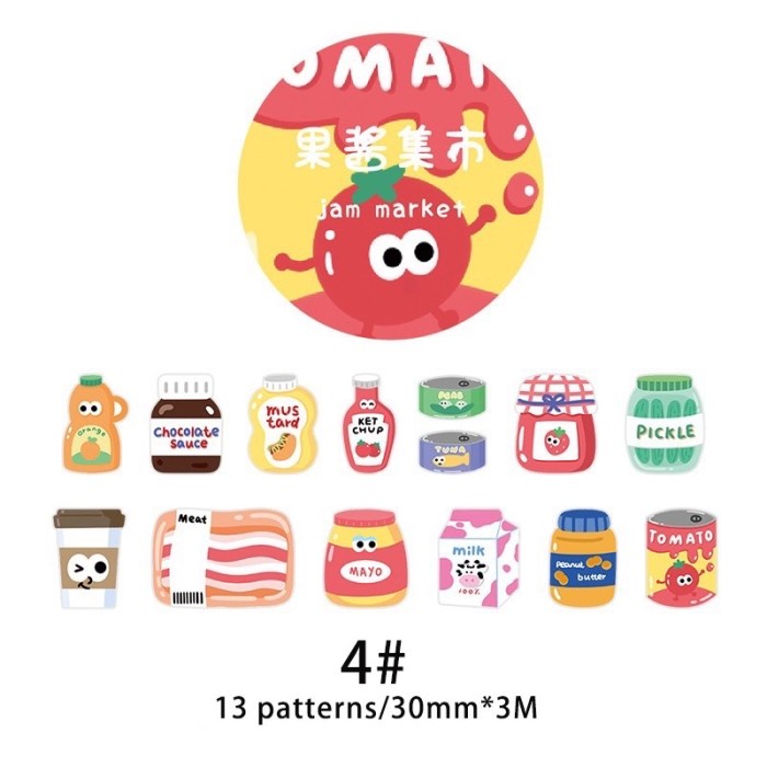 

larva_mart1 [Promo COD] 300 CM Sticker Pack 3 Meter Rol Sticker Deco Animal Super Cute Cartoon - SUPERMARKET