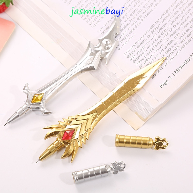 Pedang Pulpen Pisau Senjata Mainan Alat Tulis Pulpen Gel Bulpen Pulpen Joyko Unik Murah Bolpen Set A