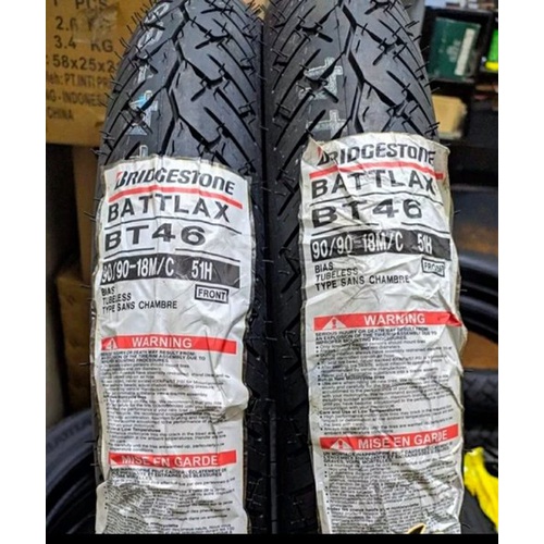 Ready Battlax BT 46F Ban Tubless Bridgestone 90 per 90 Ring 18 Type Baru pengganti BT 45F Original