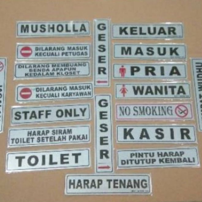 

Sign Board Acrylic Label