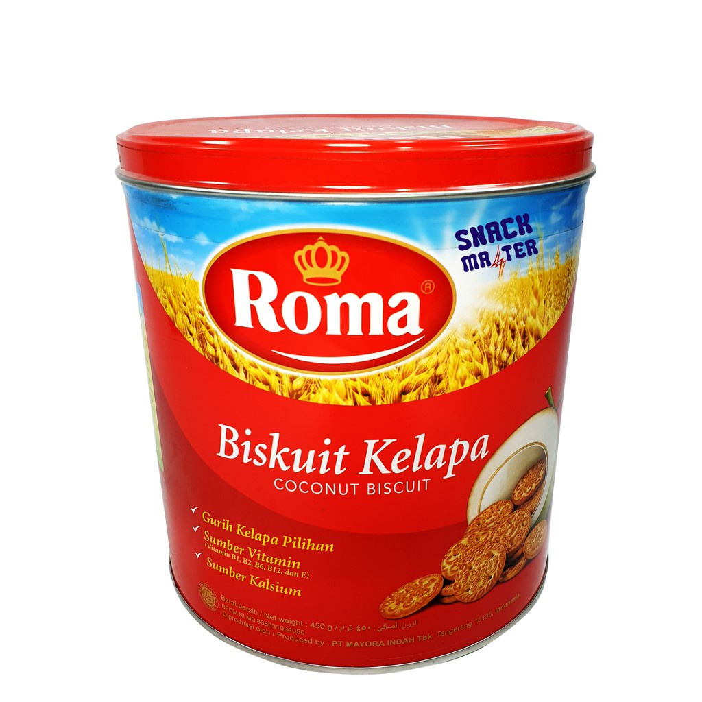 Roma Biskuit Kelapa Kaleng - Netto 405 gr