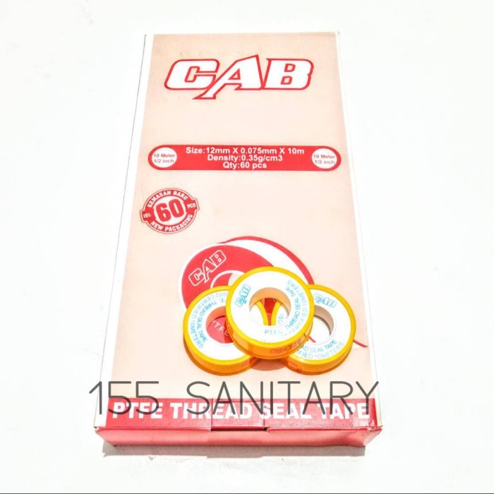 

1 kotak seal tape CAB isolasi kran air pfte 60 pcs murah sealtape pfte