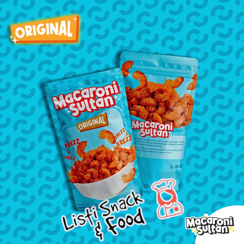 

Macaroni Sultan Original / Makaroni Renyah Enak / cemilan makaroni Gurih 50 Gr