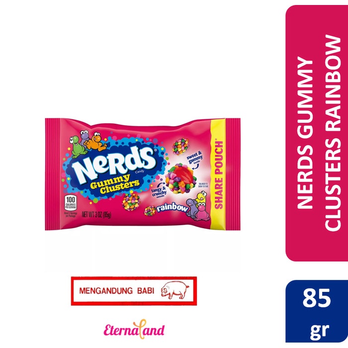 ✨PROMO✨ -Nerds Gummy Clusters Bag - permen nerds impor usa (NON HALAL) - VerryBerry 3oz