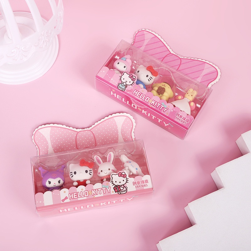 

PENGHAPUS SANRIO FAMILY 3D ISI 4 KARAKTER FREE BOX MIKA