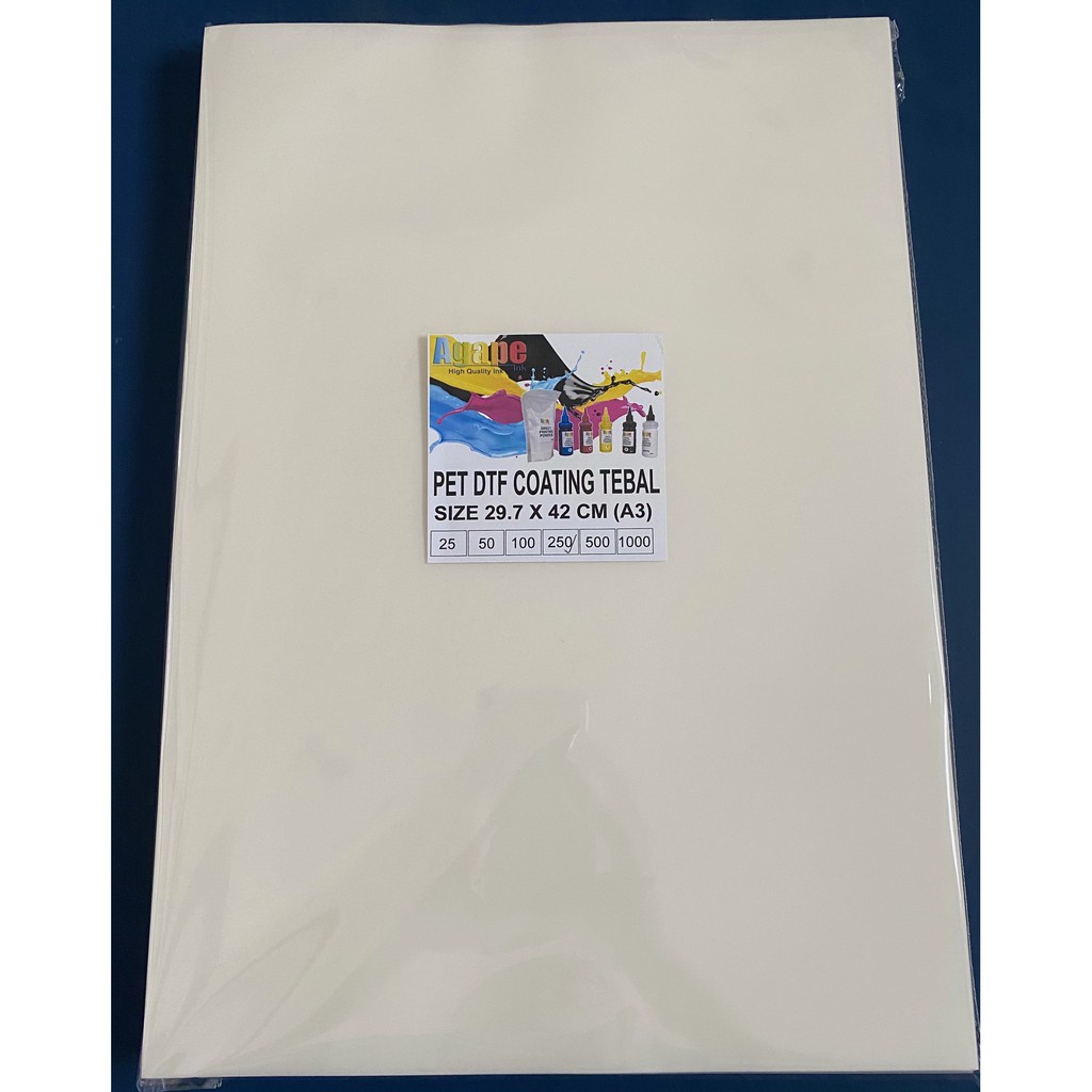 

PET DTF COATING TEBAL A3 (50 lembar)