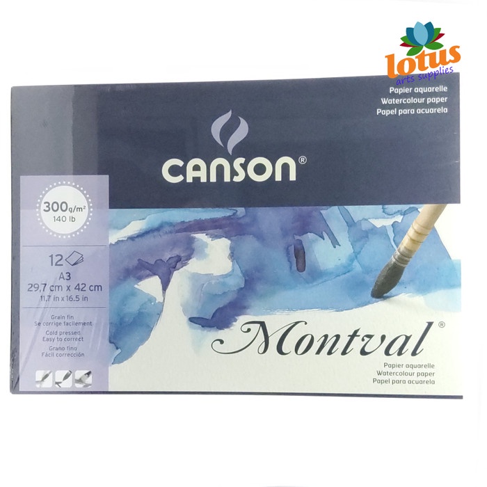 

Canson Montval A3 300gsm 12 sheets - watercolor paper