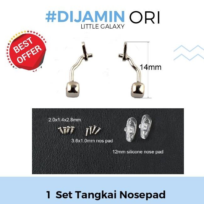 1 Set Besi Nosepad Tangkai Kacamata Nosepad Arm Tungkai Kacamata New