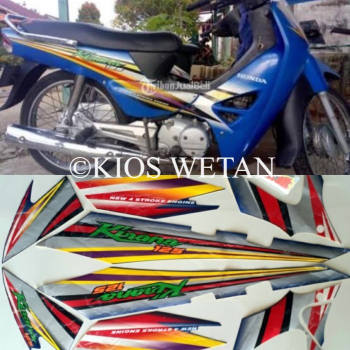 STRIPING STANDAR HONDA KIRANA 125 BIRU 2003 POLET stiker