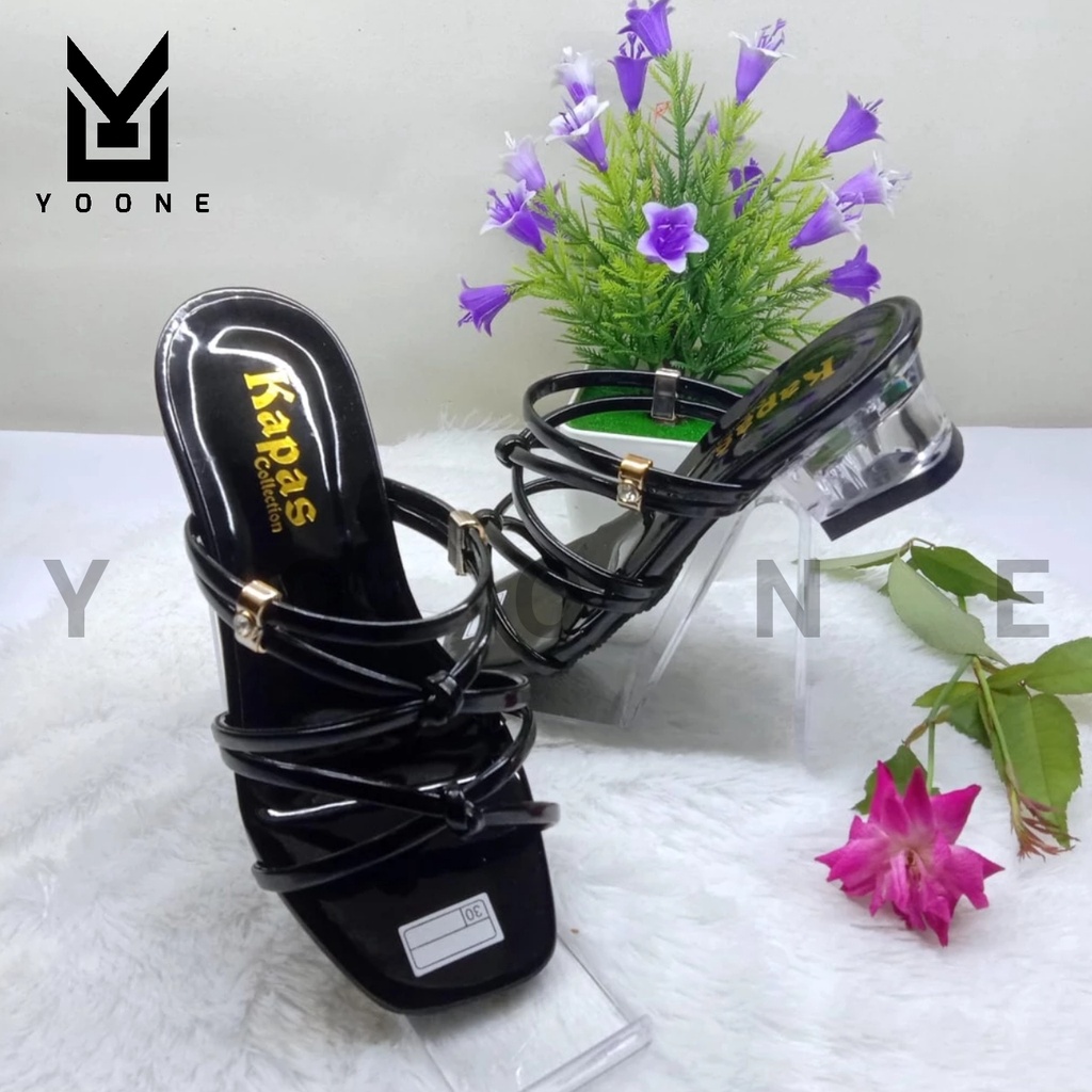 Sendal Hells Anak Dan Dewasa. Sendal Hak Kaca Trendy