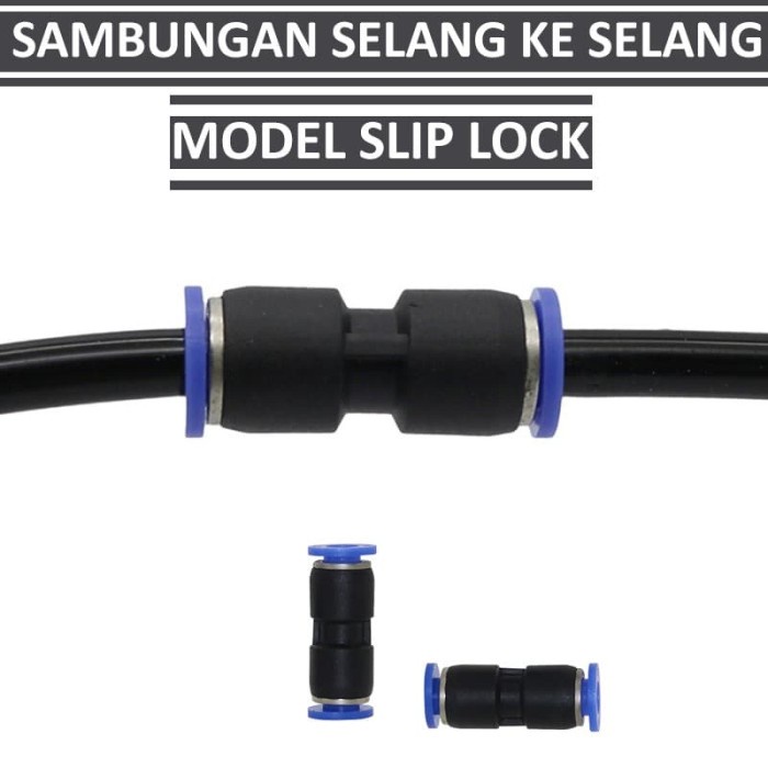 Sambungan Selang Ke Selang Slip Lock untuk Selang 10x6.5mm ke 10x6.5mm