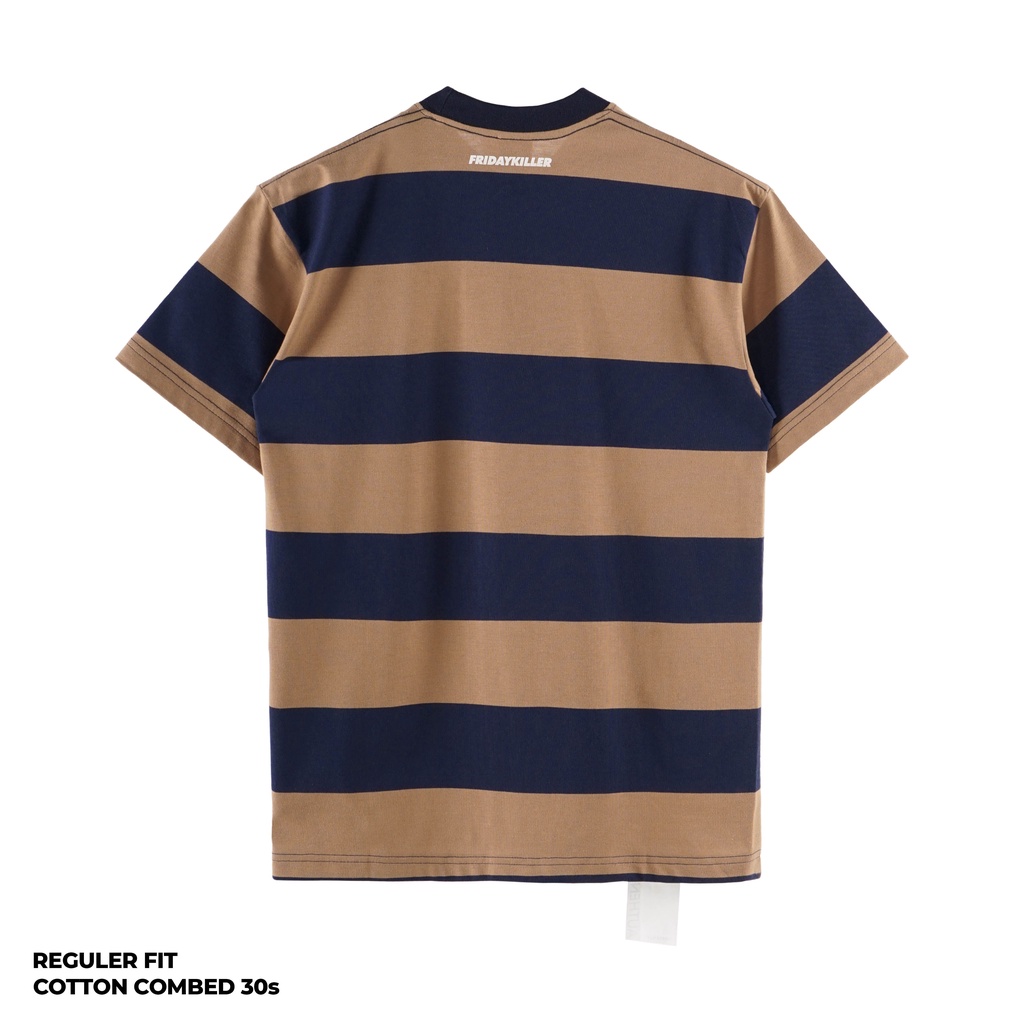 KAOS FRIDAY KILLER MOTIF STRIPE / GARIS | FULCIA BROWN