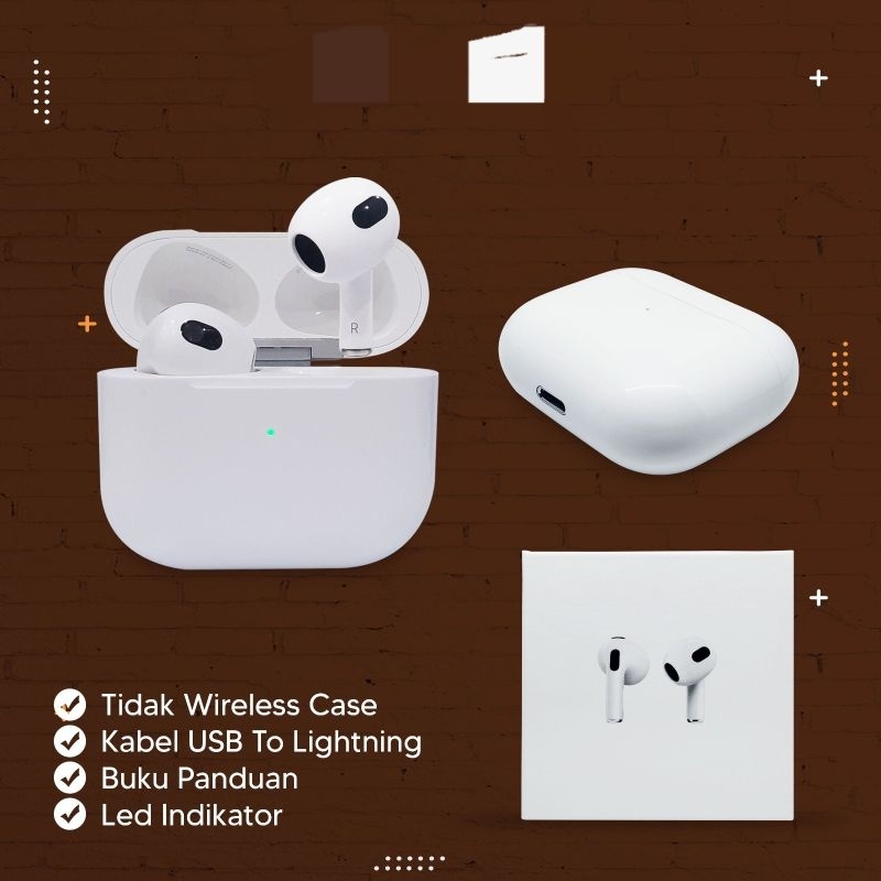 HF/Headset Bluetooth Airpods GEN 3 Super Basss ◇