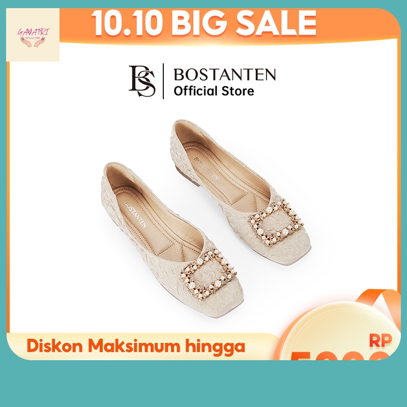 Shoes Terbaru / BOSTANTEN Sepatu Wanita Flatshoes Pansus Pesta Pernikahan Korea Style