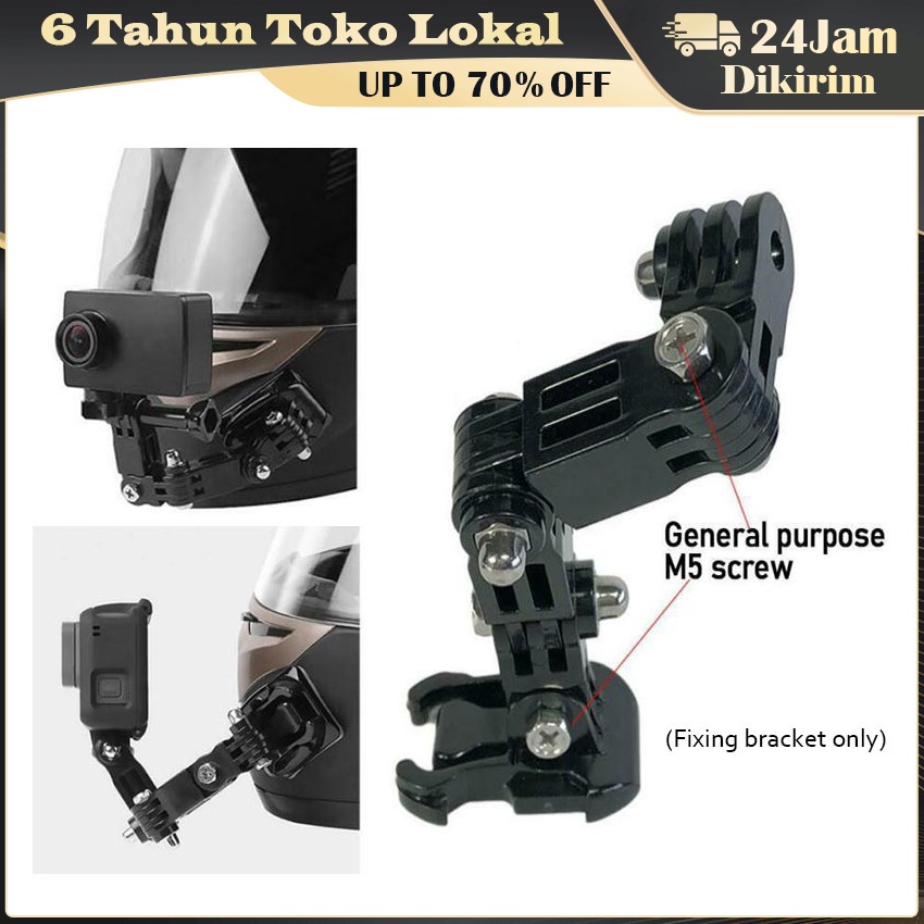 Mounting Helm Helmet Chin Mount Aksesoris Untuk Action Cam / Mounting Helm Helmet Chin Mount For GoP