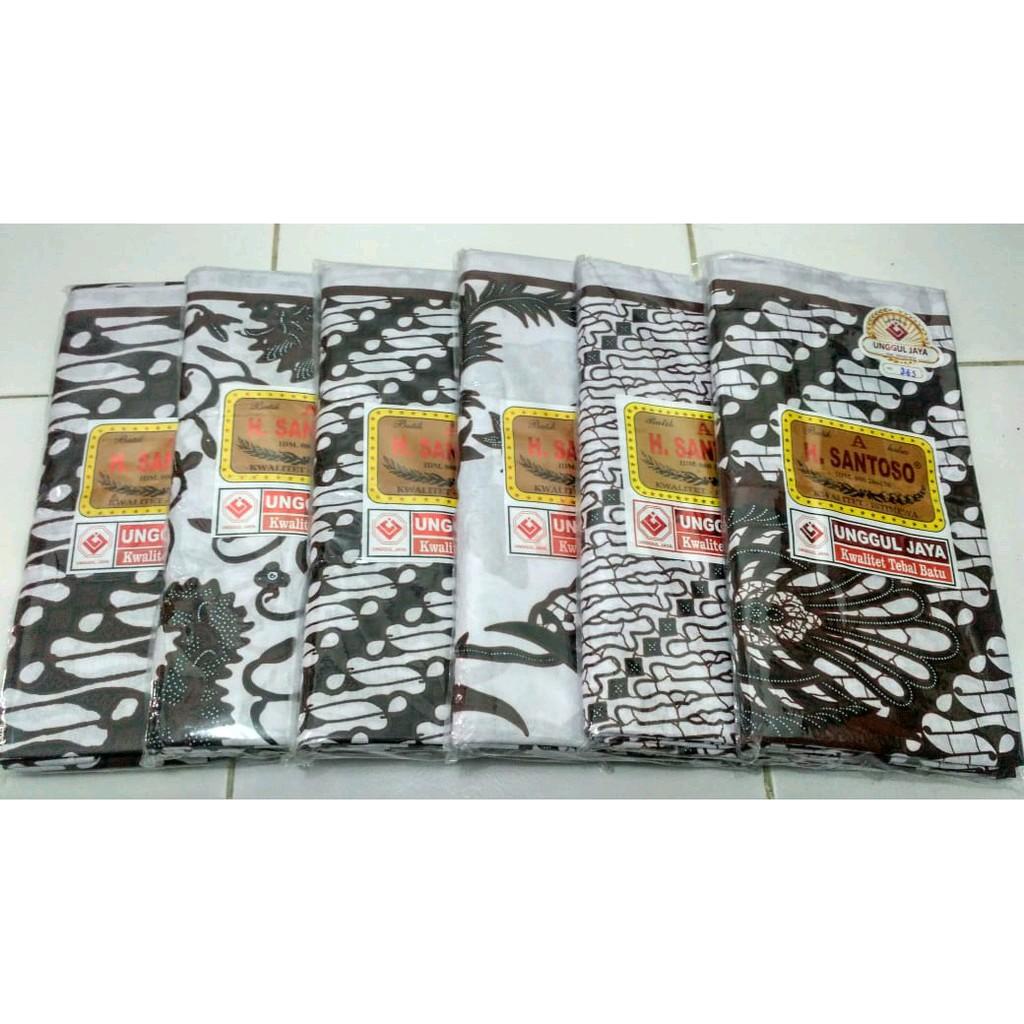 Kain Batik H SANTOSO A Putih Jarik Kawung Samping Kain Panjang Tapih Kebat