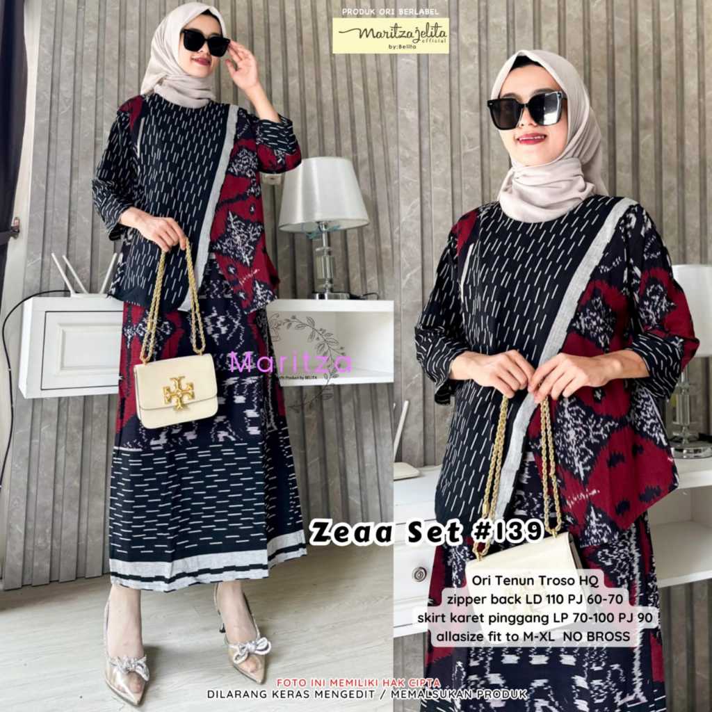BAJU SETELAN WANITA ETNIK BATIK TENUN TERLARIS !! ZEAA#139 SETELAN TENUN / 18.10 / BAHAN TENUN TROSO