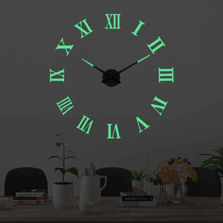 ‼️COD‼️ LCKMNOFCLSTR  Jam Dinding Besar DIY Giant Clock Glow in The Dark 80-130cm - DIY-106 ‼️COD‼️