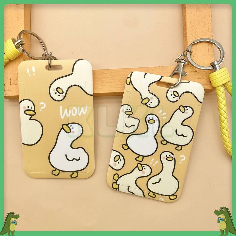 

✨ KLKL ✨ Tali lanyard id card Duck Slide Card Cover gantungan id card lucu tali name tag Kartu bus id card holder gantungan id card