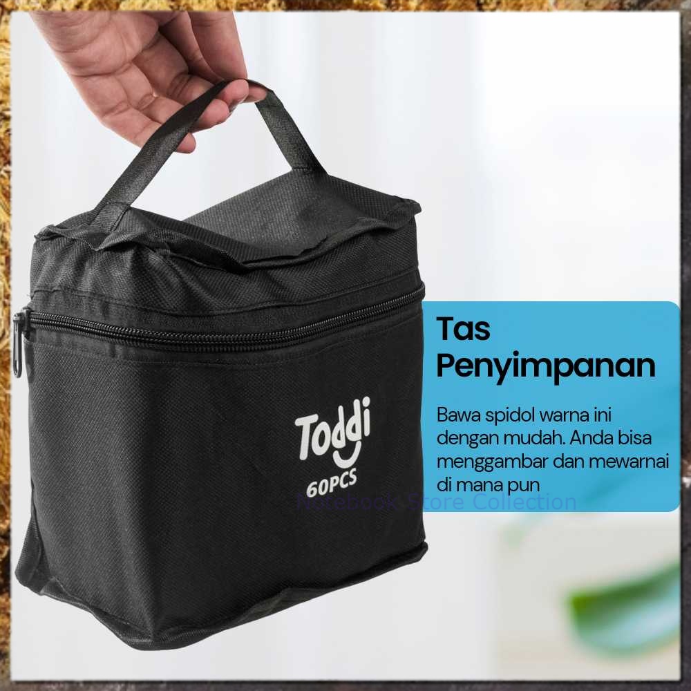 

Notebook Store Collection Spidol Dual Side Fine Art Brush Pen Art Marker Set 60 Color