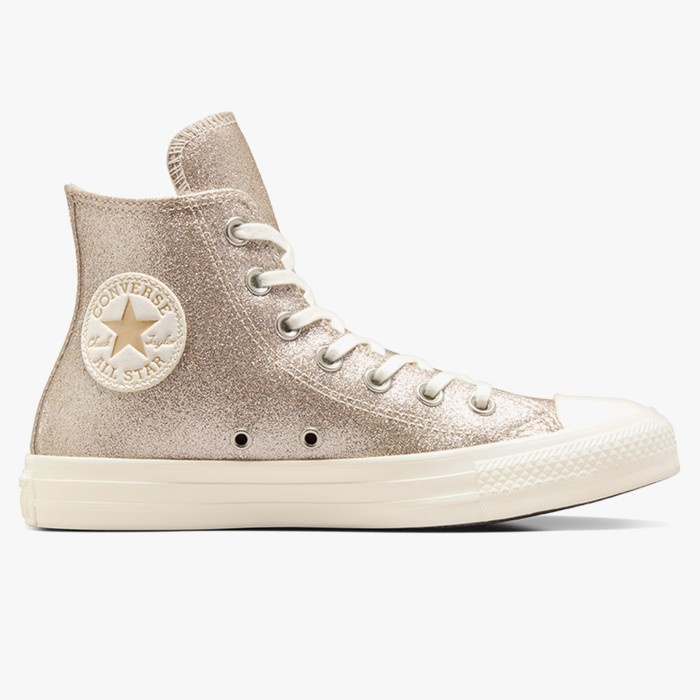 Sepatu Sneakers Wanita Converse CTAS Hi Sparkle Gold Original A07950C