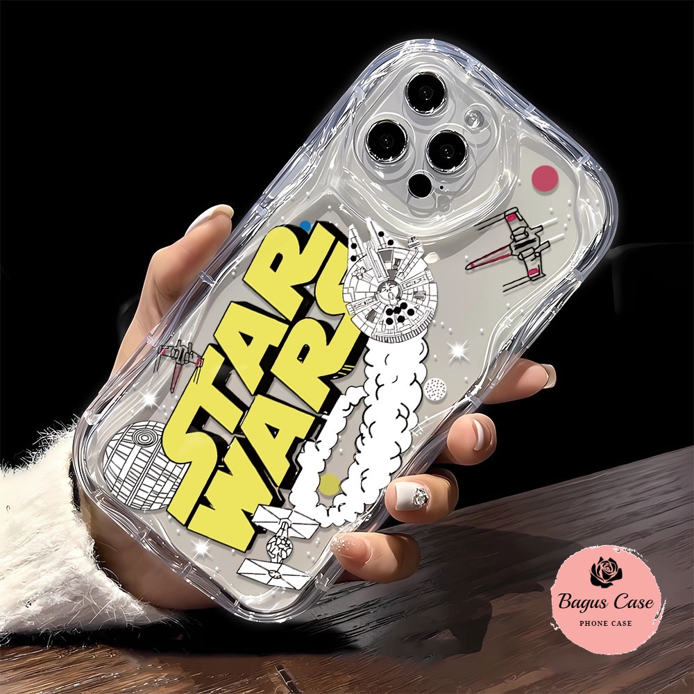 Casing Ponsel Transparan Satelit Art Letter Fighter Cocok untuk Redmi A1 A2 9C 10C 12 12C Note 8 9 P